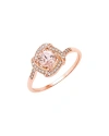 DIANA M. DIANA M. FINE JEWELRY 14K ROSE GOLD 0.49 CT. TW. DIAMOND & MORGANITE RING