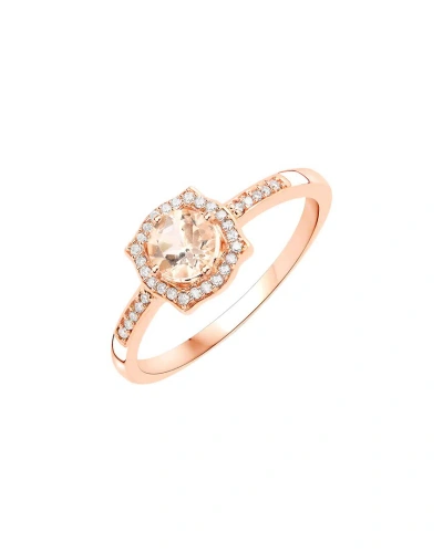 Diana M. Fine Jewelry 14k Rose Gold 0.50 Ct. Tw. Diamond & Morganite Ring