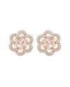 Diana M. Fine Jewelry 14k Rose Gold 0.61 Ct. Tw. Diamond & Morganite Studs