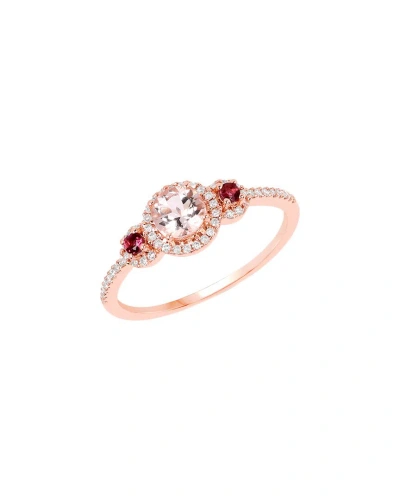 Diana M. Fine Jewelry 14k Rose Gold 0.63 Ct. Tw. Diamond & Gemstone Ring