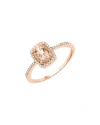 DIANA M. DIANA M. FINE JEWELRY 14K ROSE GOLD 0.82 CT. TW. DIAMOND & MORGANITE RING