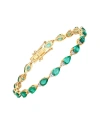 DIANA M. DIANA M. FINE JEWELRY 18K 6.91 CT. TW. DIAMOND & EMERALD BRACELET