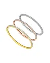 Diana M. Fine Jewelry 18k Tri-color 10.60 Ct. Tw. Diamond Bangle Set