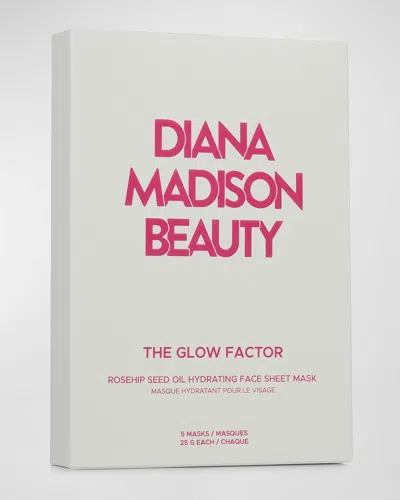 Diana Madison Beauty The Glow Factor Face Mask - 5 Pack In White