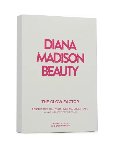 Diana Madison Beauty The Glow Factor Rosehip Seed Oil Hydrating Face Sheet Mask, Pack Of 5 ($50 Value) In White