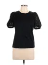 Diana Short Sleeve Top Black Sweetheart Neckline Tops In Black