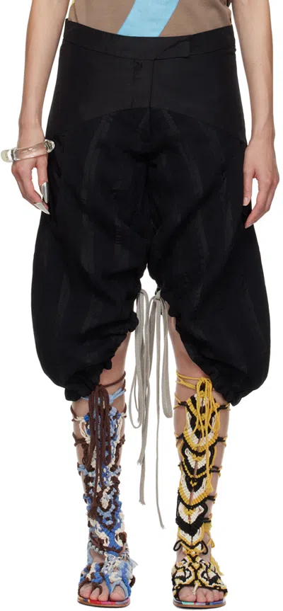 Diana Sträng Black Paneled Shorts
