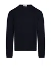 Diana Studio Black Cashmere Crewneck Sweater With Relaxed Fit In Blue
