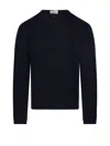 Diana Studio Black Cashmere Crewneck Sweater With Relaxed Fit In Blue