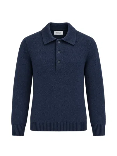 Diana Studio Bouclé Button-up Sweater In Blue