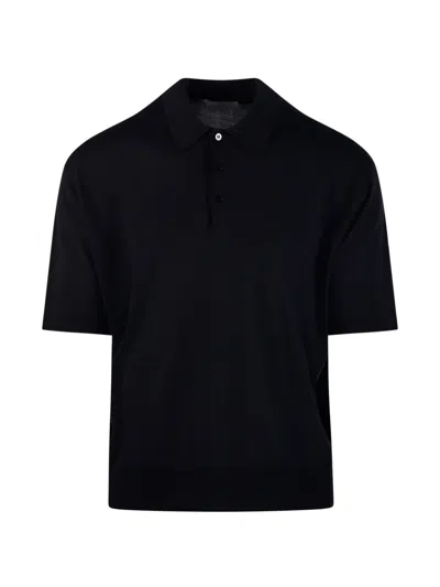 Diana Studio Buttoned Polo Shirt In Black