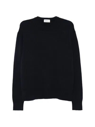 Diana Studio Crew-neck Ribbed-trim Sweater In Blue