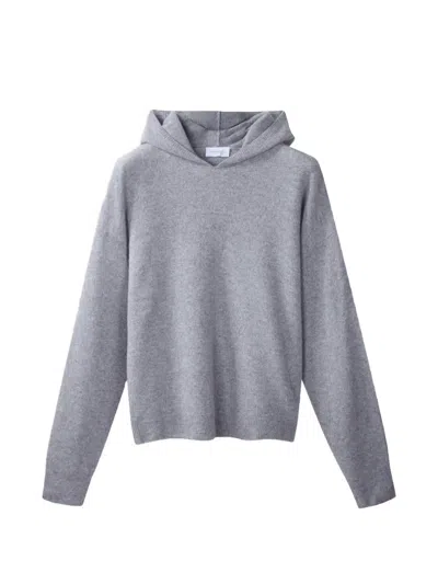 Diana Studio Fine-knit Hoodie In Gray