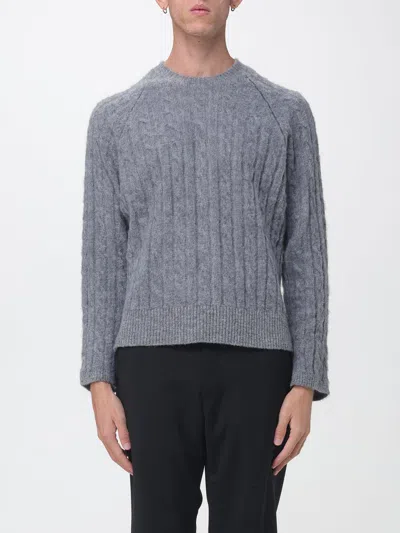 Diana Studio Long-sleeved Crewneck Sweater In Alpaca Wool Blend In Blue