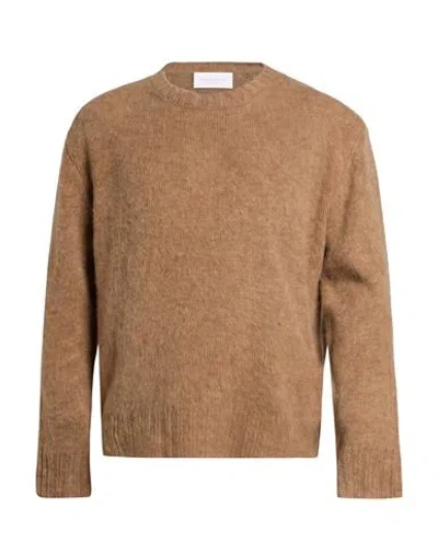 Diana Studio Man Sweater Camel Size L Wool In Beige