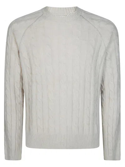 Diana Studio Men's Cable Knit Sweater In Beige