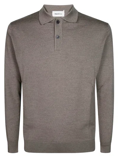 Diana Studio Men's Polo Shirt In Beige
