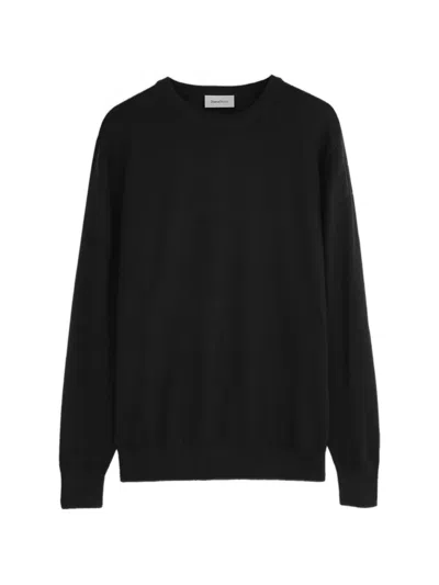 Diana Studio Merino-wool Crew-neck Sweater In Black