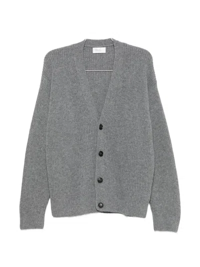 Diana Studio Ribbed-knit Cardigan In 그레이