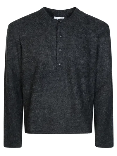 Diana Studio Serafino Men's Cardigan Sweater In Grigio