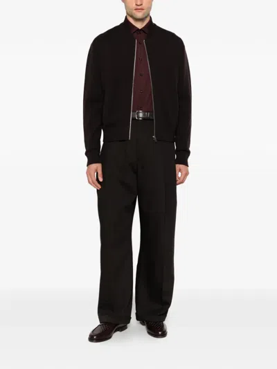Diana Studio Zip-up Cardigan In Brown