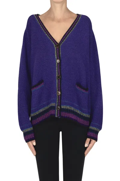 Diane De Clercq Wool Cardigan In Purple