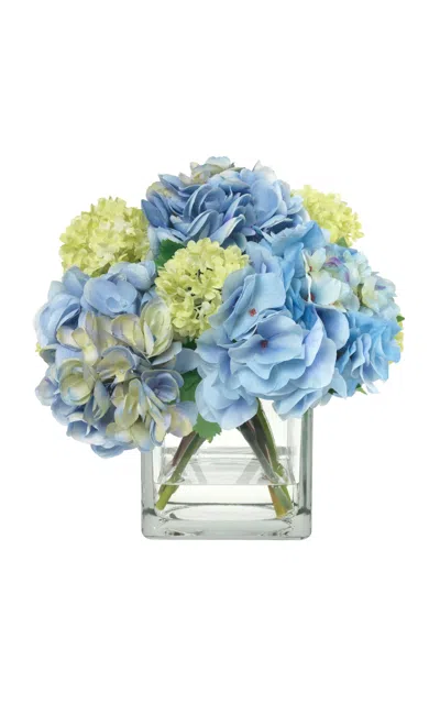 Diane James Designs Blue Hydrangea And Snowball Bouquet