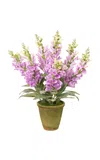 Diane James Designs Foxglove In Mossy Planter In Purple