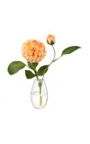 Diane James Designs Peach Dahlia Blossom In Bud Vase