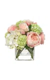 Diane James Designs Pink Hydrangea And Rose Bouquet