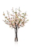 Diane James Designs Plum And Cherry Blossoms In Tall Vase In Light Pink