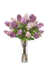 Diane James Designs Purple Lilacs In Tall Glass Cylinder