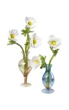 Diane James Designs Set-of-two White Anemones In Bud Vases
