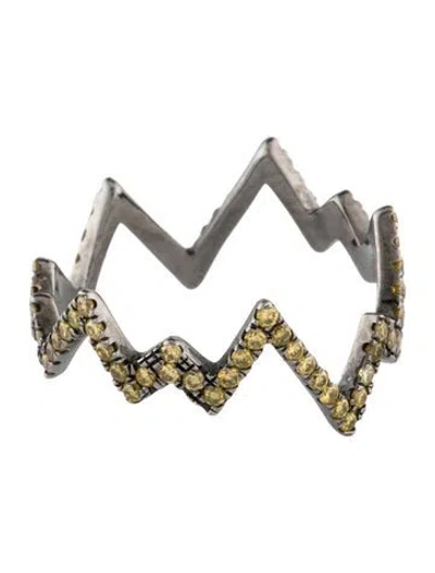Pre-owned Diane Kordas 18k Diamond Pop Art Band In Multicolor