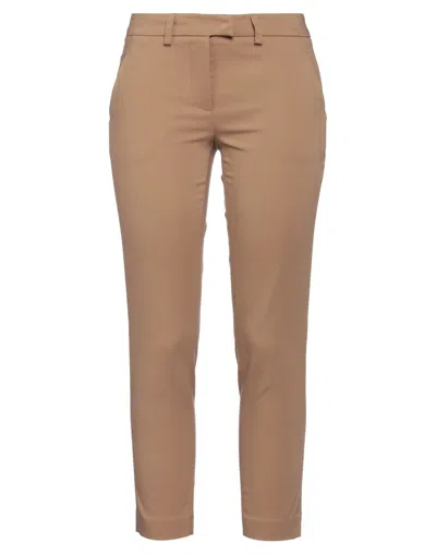 Diane Krüger Woman Pants Khaki Size 10 Cotton, Polyester, Elastane In Brown