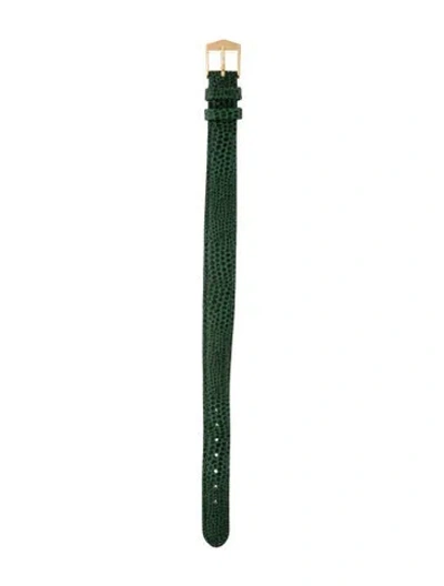 Pre-owned Diane Von Furstenberg 12mm Watch Strap In Green