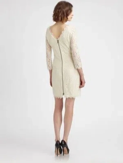 Pre-owned Diane Von Furstenberg $325 Authentic Dvf  Zarita Ivory Dress 8 10 Wedding In White