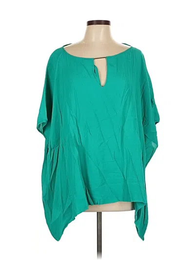 Pre-owned Diane Von Furstenberg 3/4 Sleeve Blouse In Blue