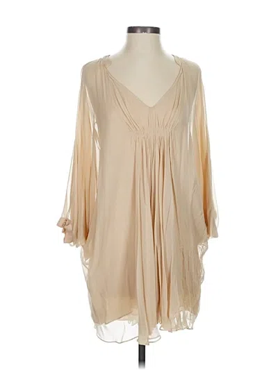 Pre-owned Diane Von Furstenberg 3/4 Sleeve Blouse In Brown