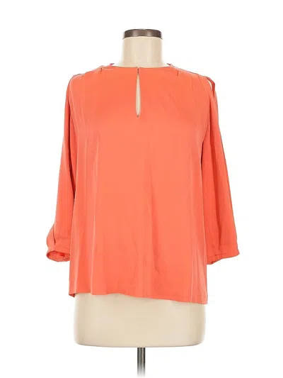 Pre-owned Diane Von Furstenberg 3/4 Sleeve Blouse In Orange