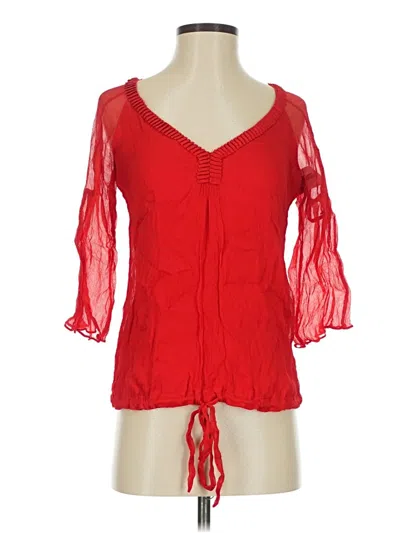 Diane Von Furstenberg 3/4 Sleeve Blouse In Red