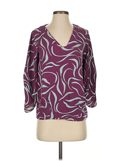 Pre-owned Diane Von Furstenberg 3/4 Sleeve T-shirt In Purple