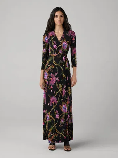 Diane Von Furstenberg Abigail Maxi Wrap Dress In Multi