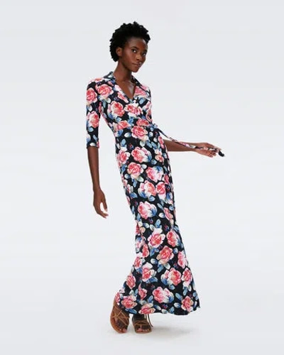 Diane Von Furstenberg Abigail Silk Jersey Maxi Wrap Dress