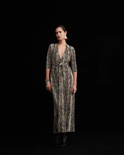 Diane Von Furstenberg Abigail Silk Jersey Maxi Wrap Dress