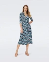 Diane Von Furstenberg Abigail Silk Jersey Midi Wrap Dress