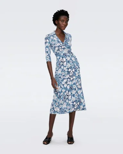 Diane Von Furstenberg Abigail Silk Jersey Midi Wrap Dress