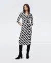 Diane Von Furstenberg Abigail Silk Jersey Midi Wrap Dress By  In Size 16 In Chain Link Giant