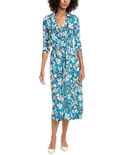 Diane Von Furstenberg Abigail Silk Wrap Dress In Blue