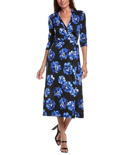 abigail silk jersey wrap dress Diane Von Furstenberg Floral-print Silk-jersey In Blue Jersey maxi wrap